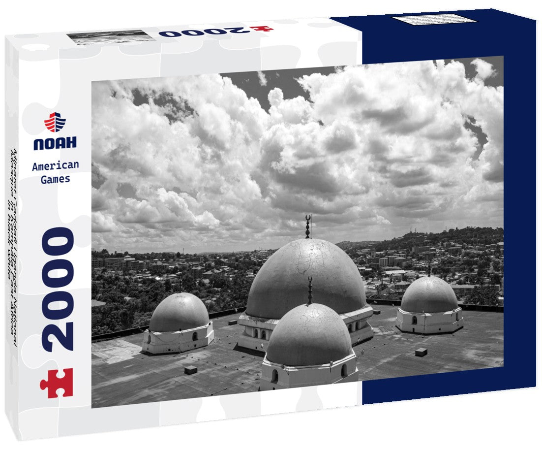 Noah Jigsaw Puzzle Minaret Gaddafi Uganda National Mosque in Kampala East Africa in black white 2000 pieces