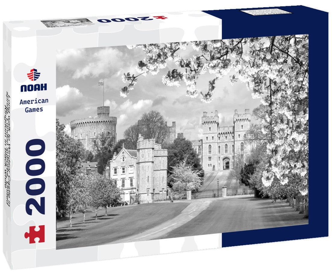 Long walk to Windsor Castle in spring, London suburbs, United Kingdom 2000pc PuzzleBlack and White