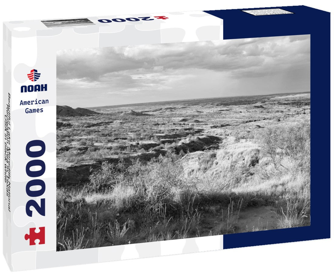 Noah Jigsaw Puzzle Beautiful Lake Meredith National Recreation Area in Texas, USA in black white 2000 pieces