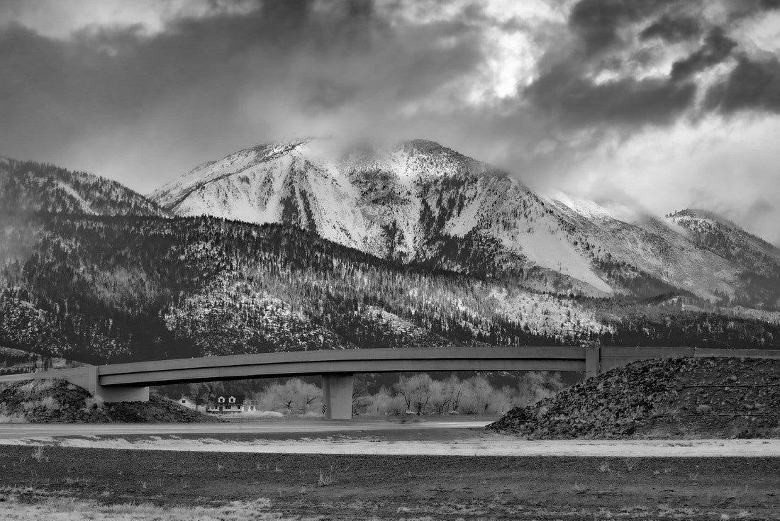 Storm rolling through Slide Mountain, in Washoe Valley Nevada. Near Reno Nevada 2000pc PuzzleBlack and White
