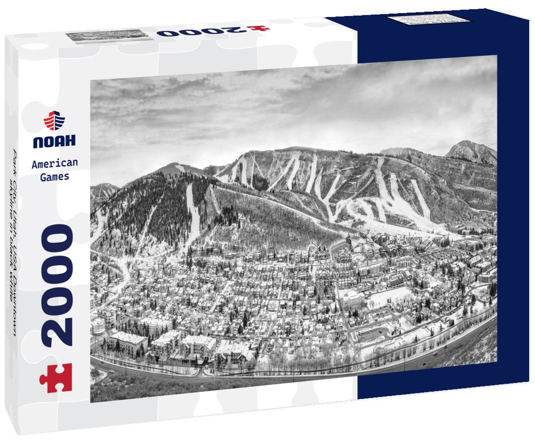 Park City, Utah, USA Downtown skyline 2000pc PuzzleBlack and White