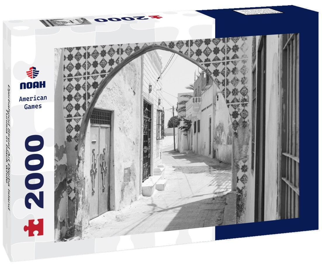 Noah Jigsaw Puzzle Djerbahood Street Art Djerba Island, Tunisia in black white 2000 pieces