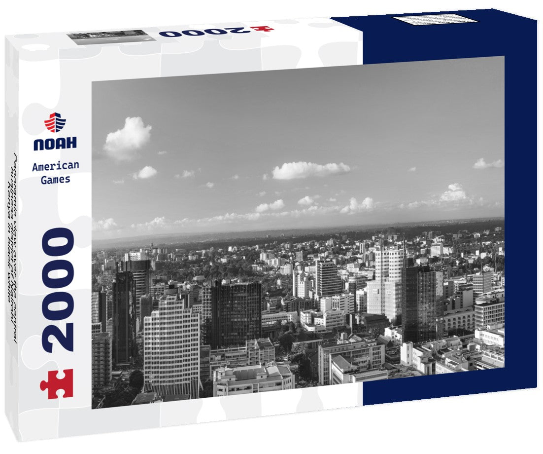 over the central business district of Nairobi, Kenya 2000pc PuzzleBlack and White
