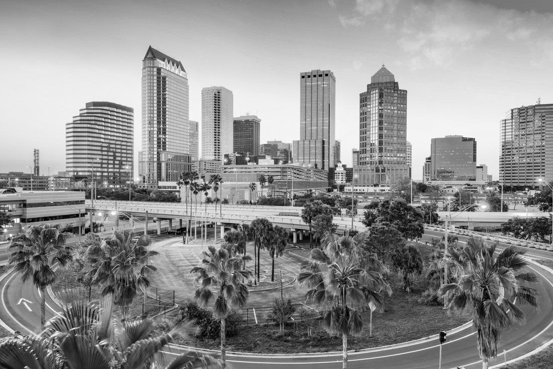Tampa, Florida, USA Downtown Skyline 2000pc PuzzleBlack and White
