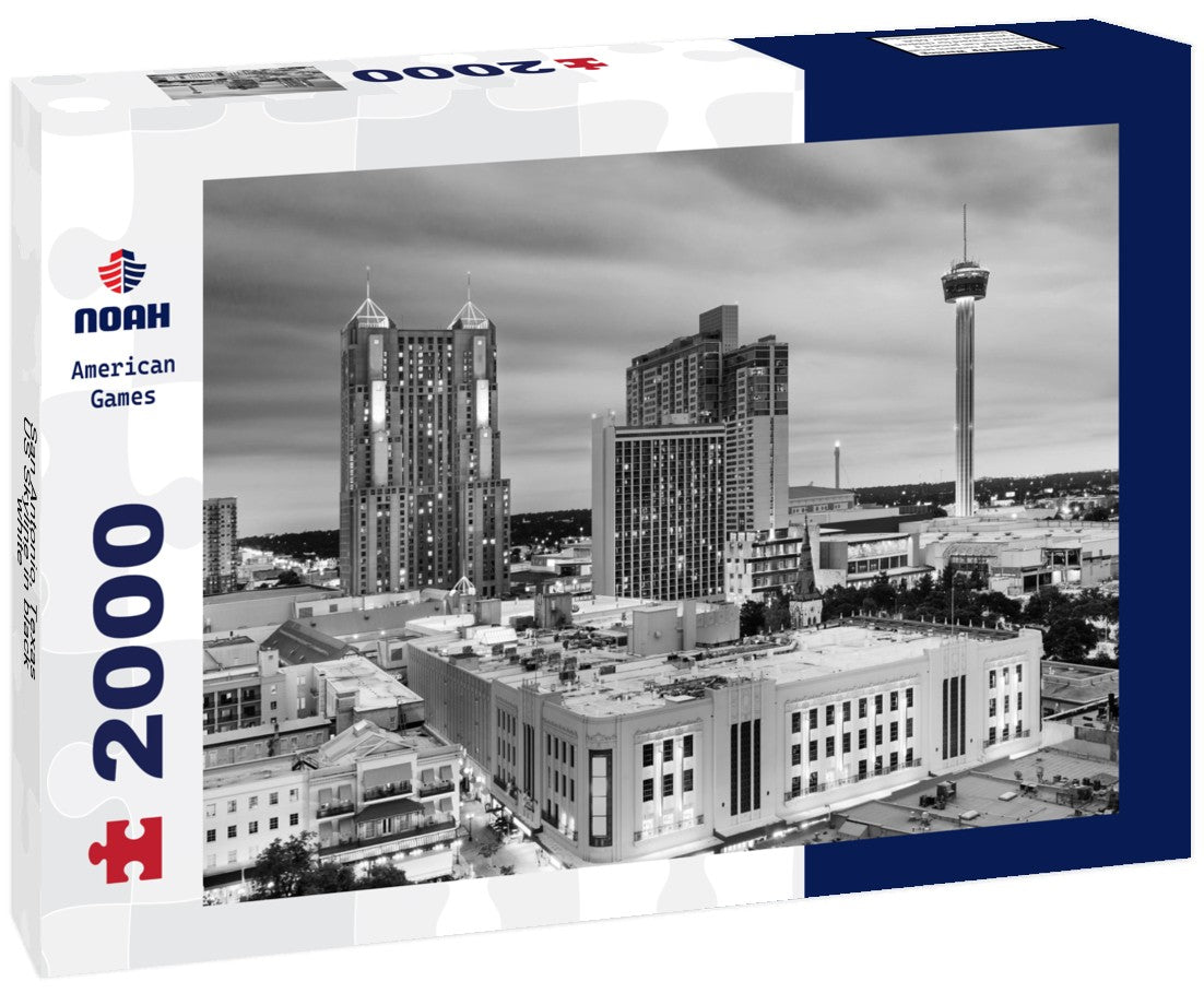 San Antonio, Texas, US Skyline 2000pc PuzzleBlack and White