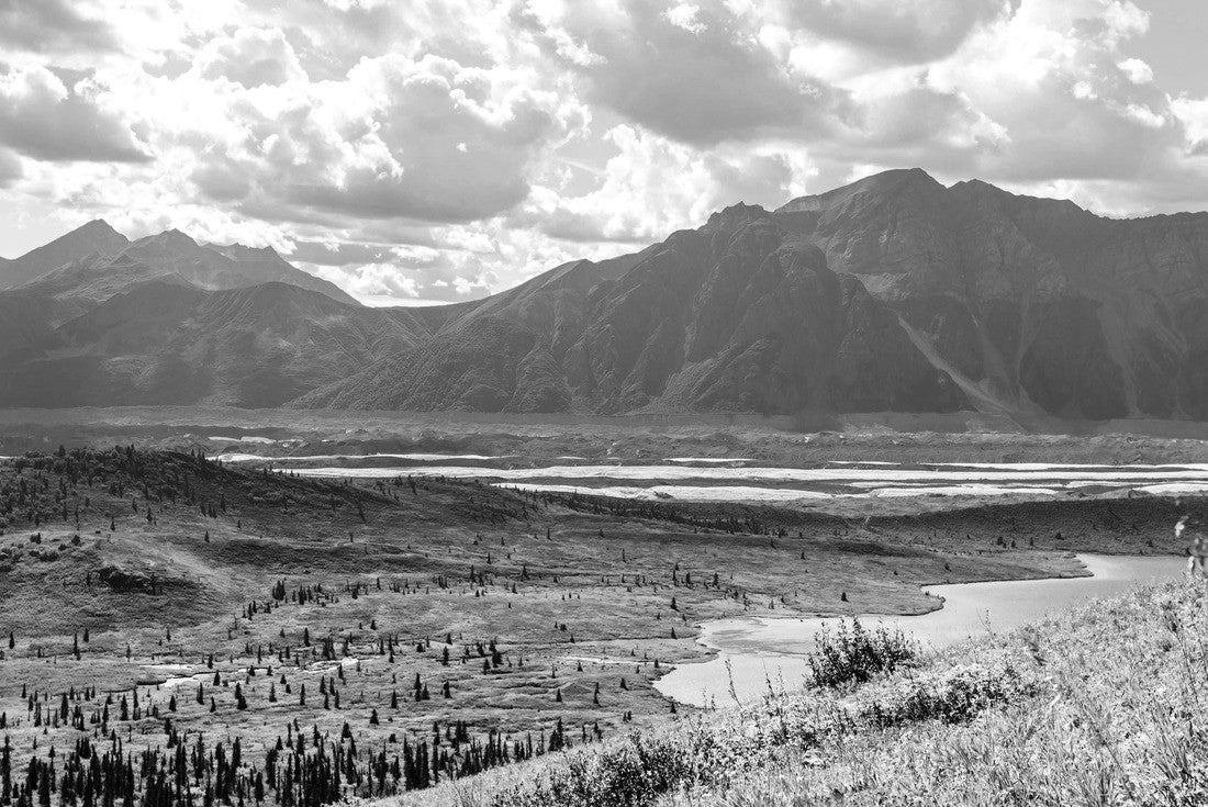 Wrangell-St. Elias National Park and Preserve, Alaska 2000pc PuzzleBlack and White
