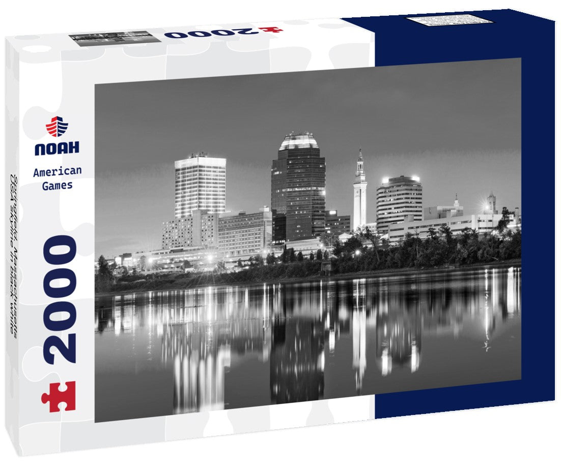Springfield, Massachusetts, USA skyline 2000pc PuzzleBlack and White