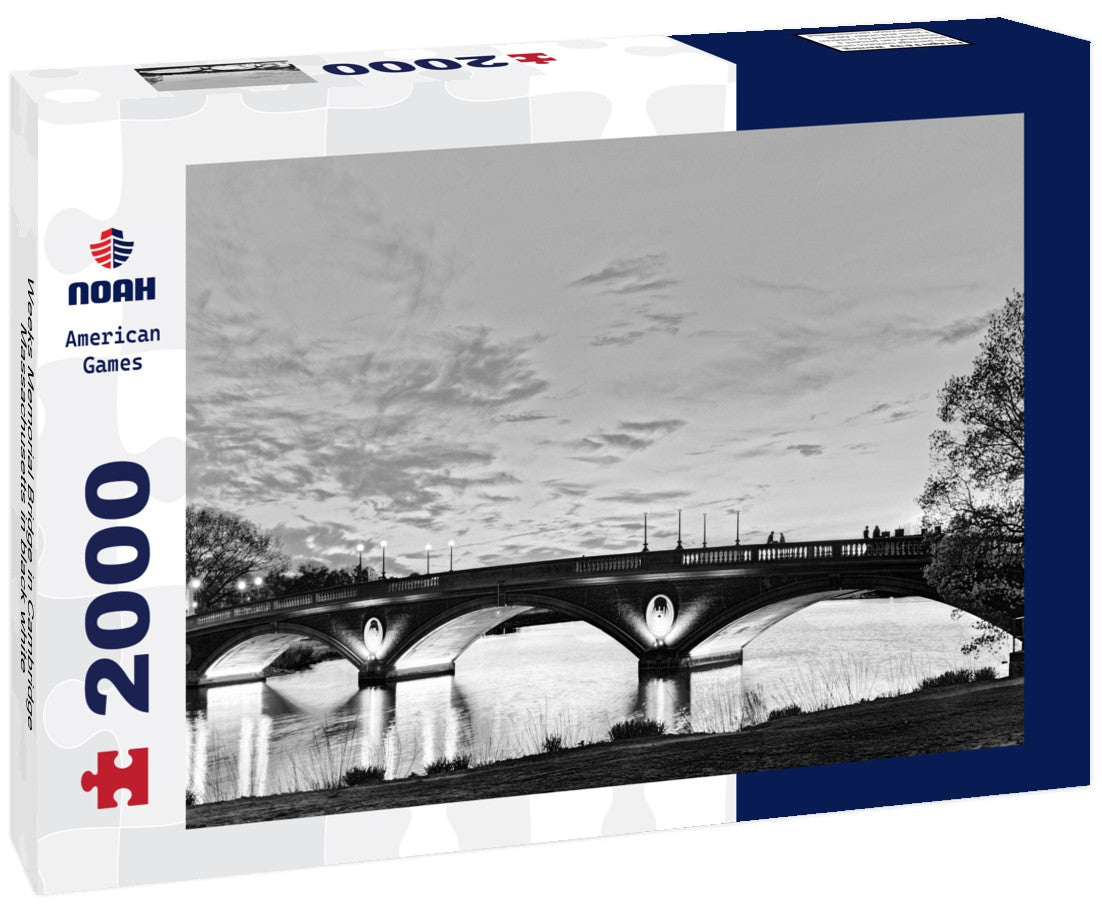 Weeks Memorial Bridge in Cambridge, Massachusetts 2000pc PuzzleBlack and White