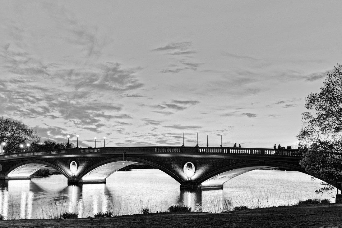 Noah Jigsaw Puzzle Weeks Memorial Bridge in Cambridge, Massachusetts in black white 2000 pieces