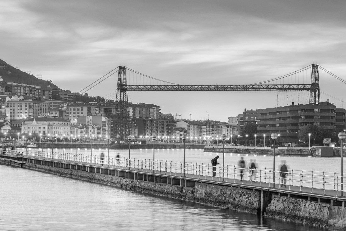 Noah Jigsaw Puzzle views to biscay bridge from dock in black white 2000 pieces