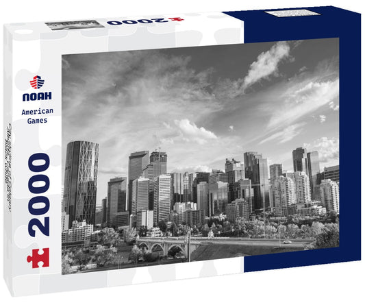 Noah Jigsaw Puzzle City skyline of Calgary, Alberta, Canada in black white 2000 pieces