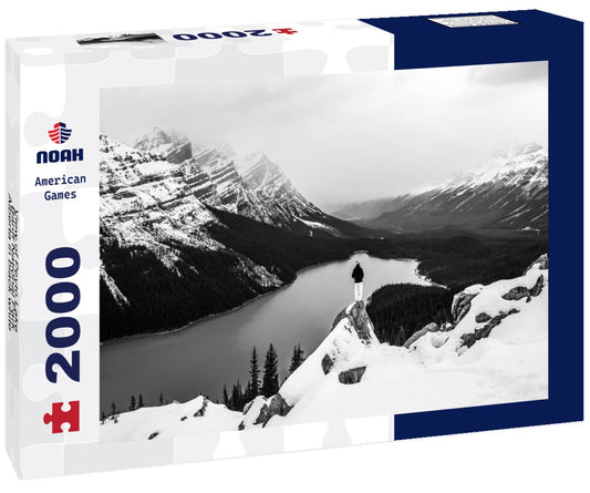 Noah Jigsaw Puzzle View of Peyto Lake, Banff National Park, Alberta in black white 2000 pieces
