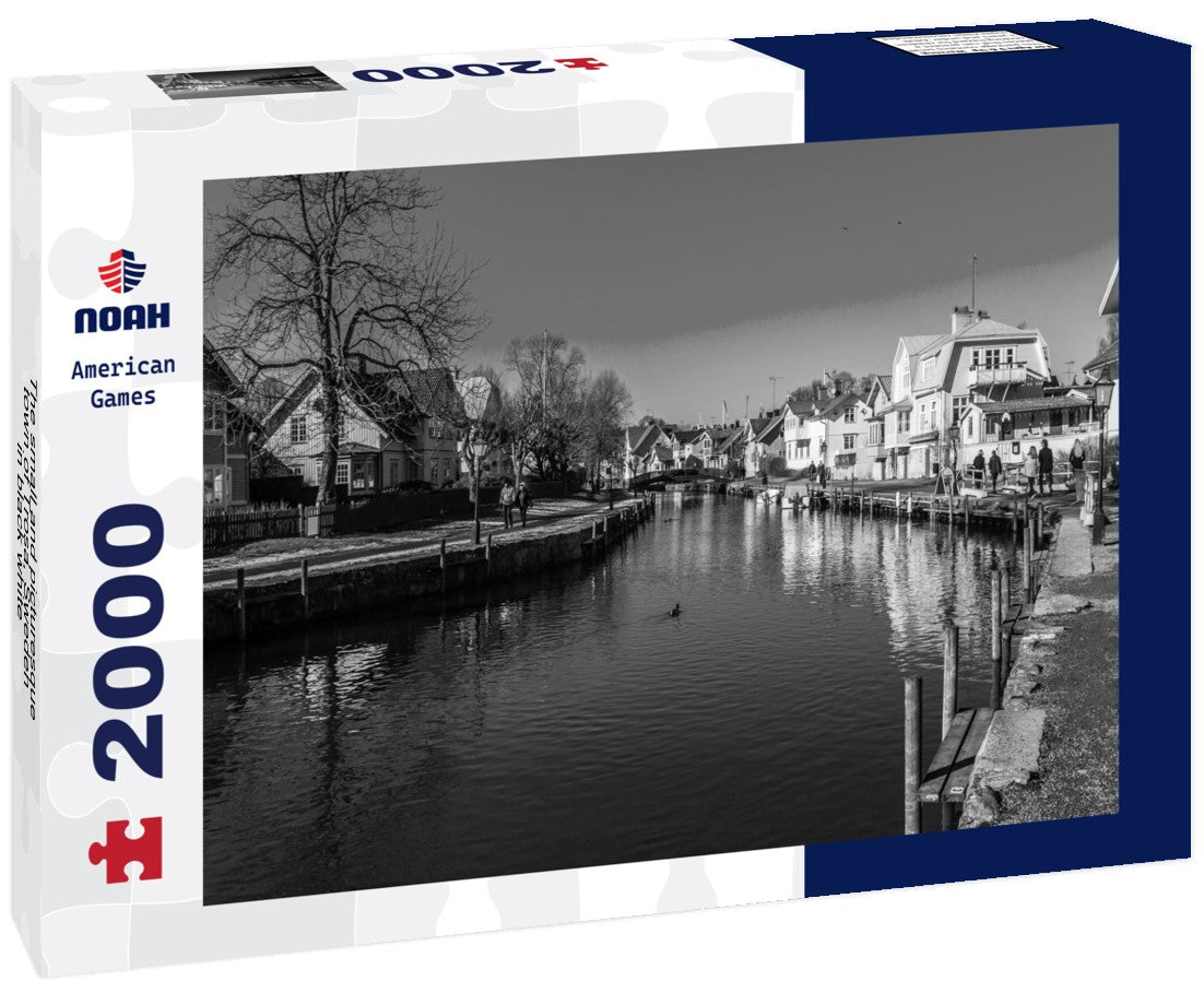 Noah Jigsaw Puzzle The small and picturesque town of Trosa, Sweden in black white 2000 pieces