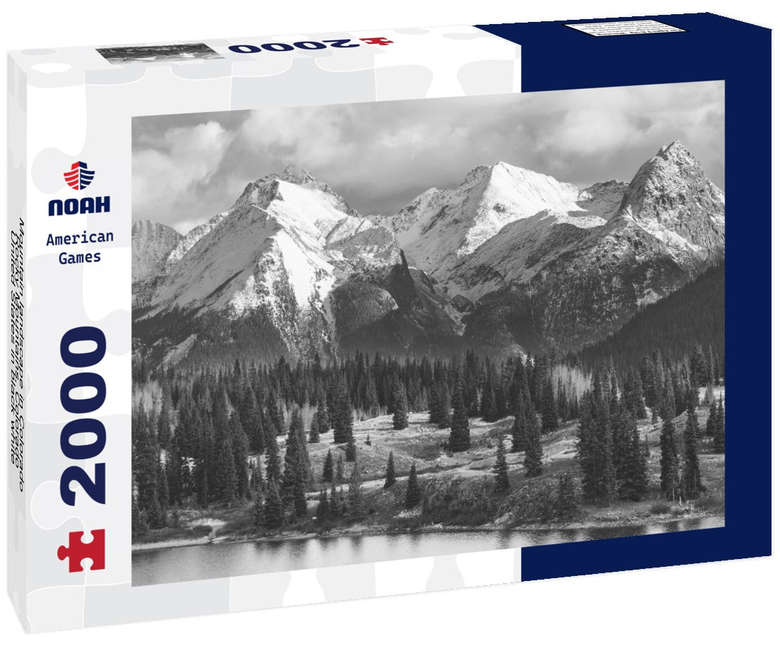Mountain landscape in Colorado Rocky Mountains, Colorado, United States 2000pc PuzzleBlack and White