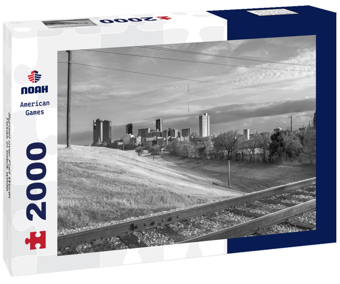 Sunset over Fort Worth, Texas 2000pc PuzzleBlack and White