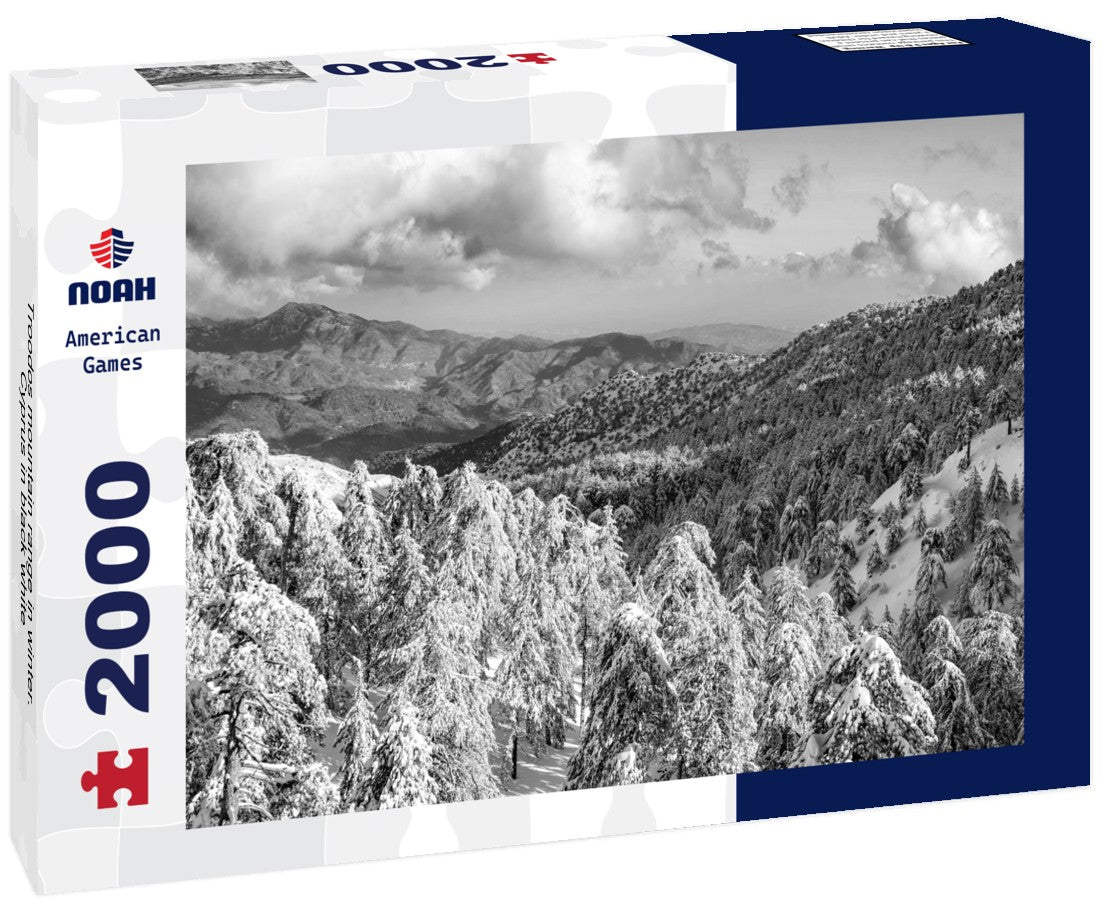 Troodos mountain range in winter. Cyprus 2000pc PuzzleBlack and White