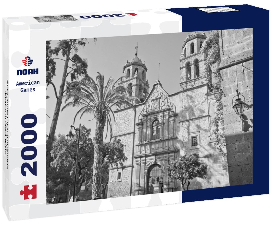 Rosa Stone Church in Morelia, Mexico 2000pc PuzzleBlack and White