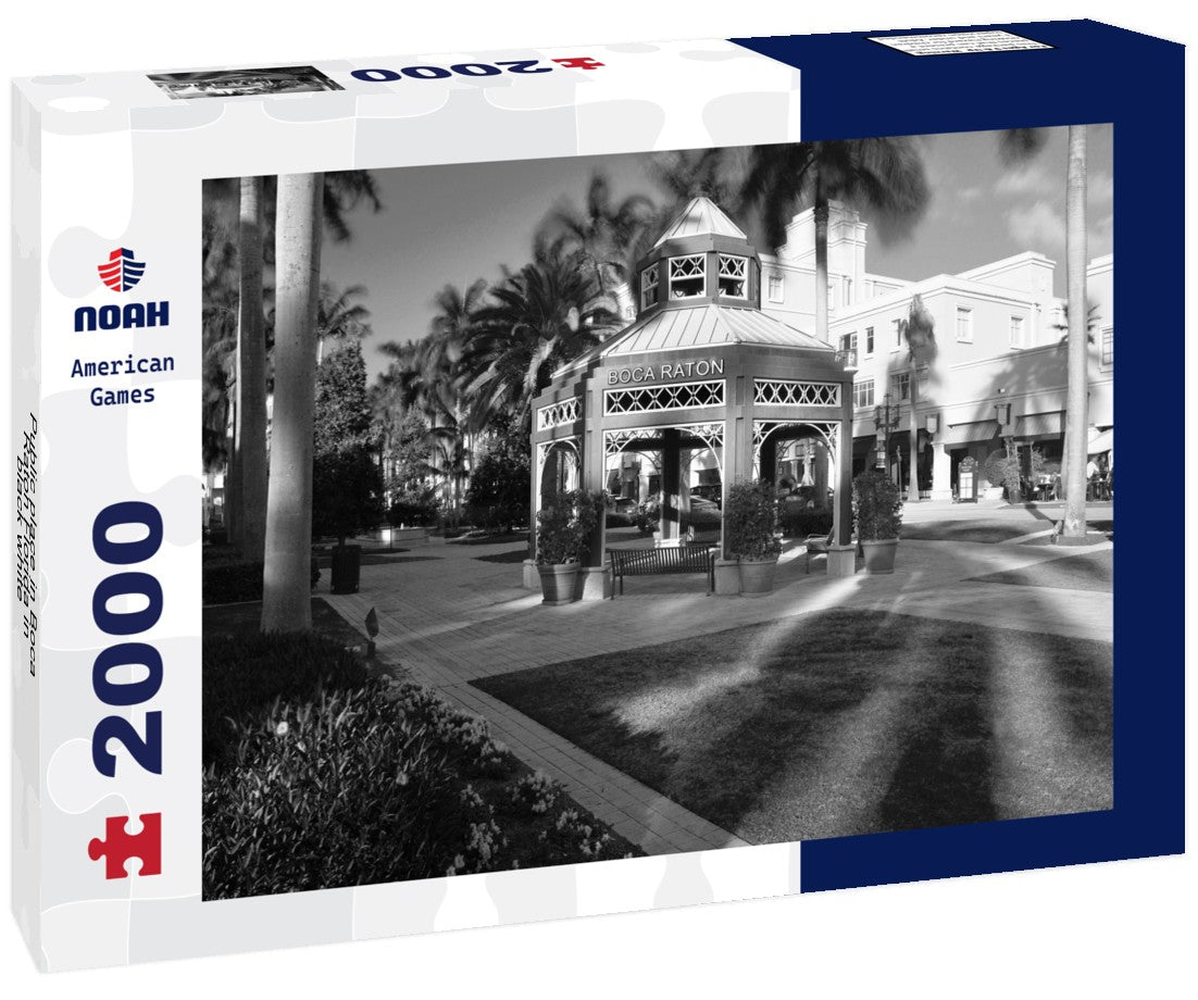 Public place in Boca Raton Florida 2000pc PuzzleBlack and White