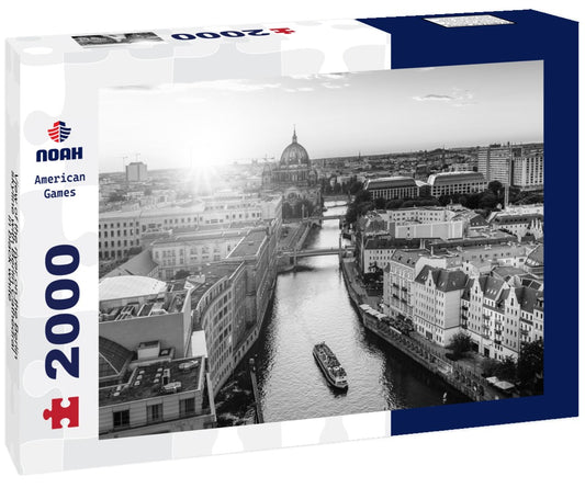 Noah Jigsaw Puzzle View of the river on the Berlin skyline with Berlin Cathedral in black white 2000 pieces