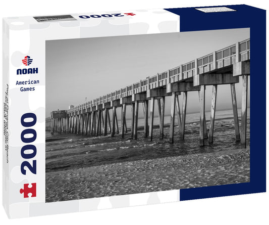 Noah Jigsaw Puzzle Pier at Panama City Beach, Florida at Sunrise in black white 2000 pieces