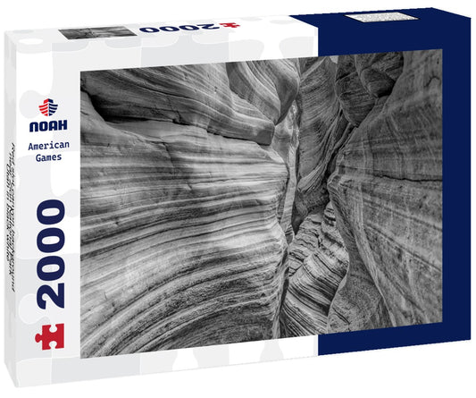 Noah Jigsaw Puzzle Red slot canyon background near Zion National Park, Utah in black white 2000 pieces