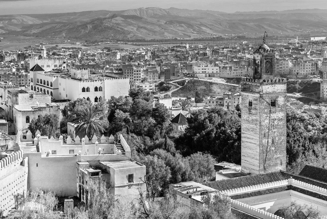 Mosque at Bab Guissa Gate in Fez - Morocco 2000pc PuzzleBlack and White
