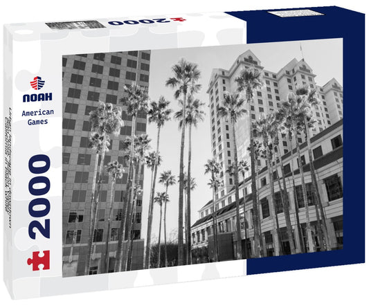 Noah Jigsaw Puzzle Urban landscape in downtown San José, Silicon Valley, California in black white 2000 pieces