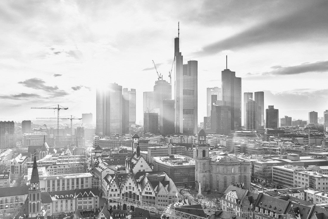 Frankfurt am Main at sunset, Germany 2000pc PuzzleBlack and White
