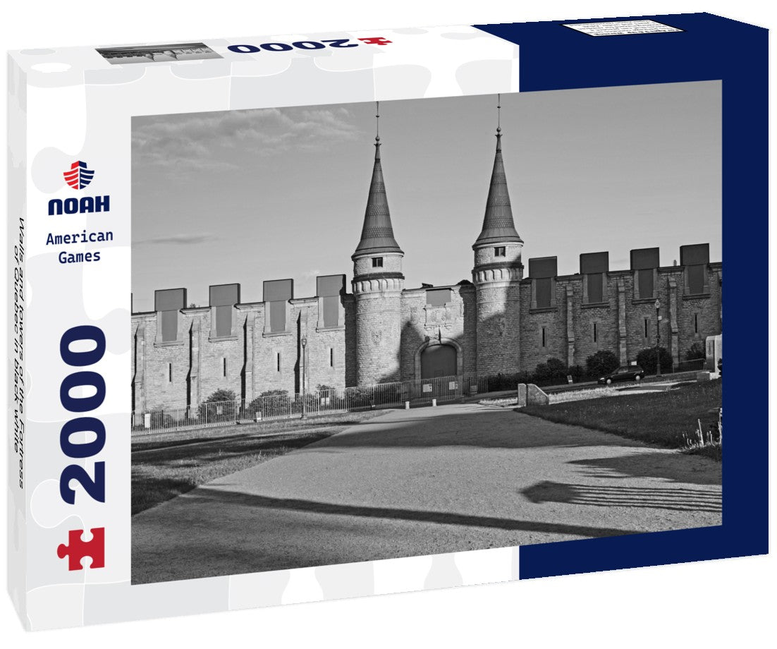 Noah Jigsaw Puzzle Walls and towers of the Fortress of Quebec in black white 2000 pieces