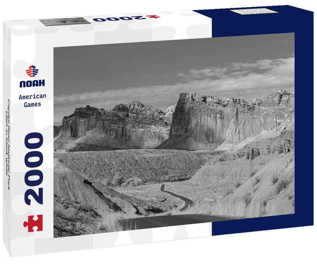 Noah Jigsaw Puzzle Capitol Reef National Park, Utah in black white 2000 pieces
