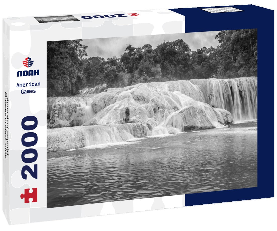 Agua Azul waterfall, Chiapas 2000pc PuzzleBlack and White