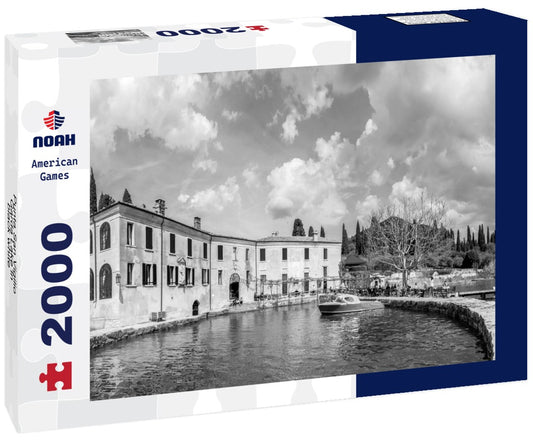 Noah Jigsaw Puzzle Punta San Vigilio, Garda Lake in black white 2000 pieces