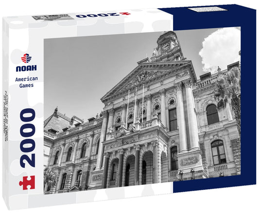 Noah Jigsaw Puzzle City hall in Cape Town South Africa in black white 2000 pieces