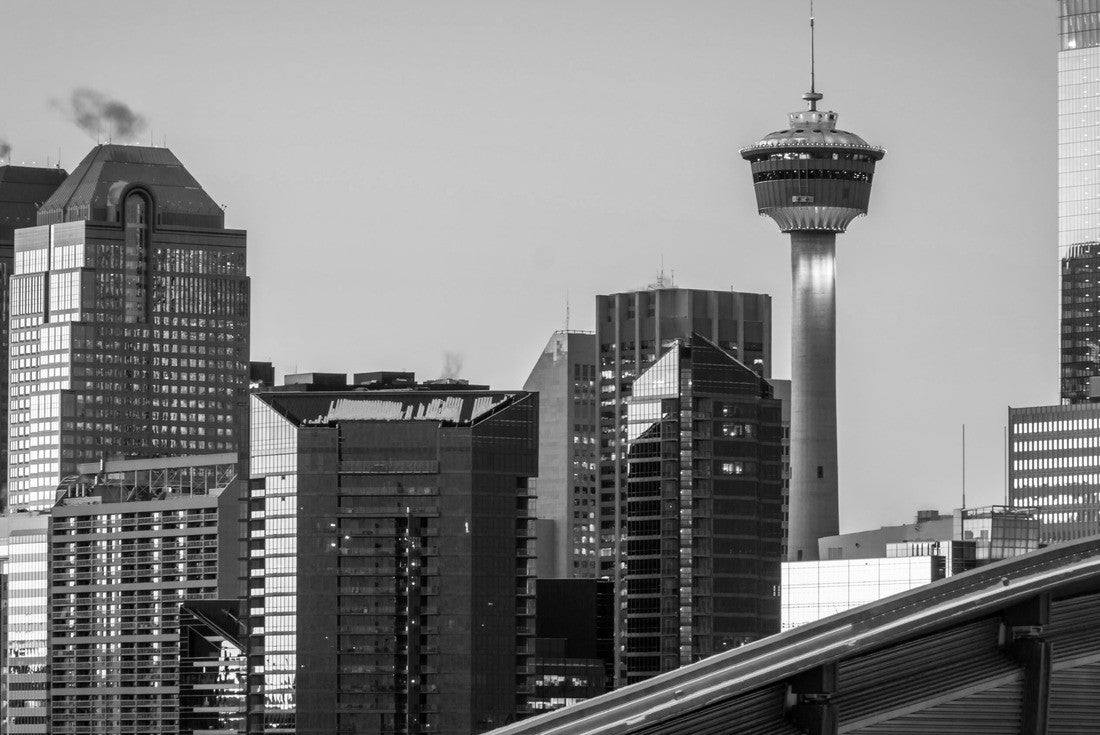 Sunset Calgary skyline, Alberta, Canada 2000pc PuzzleBlack and White
