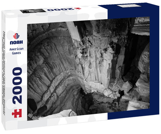 Noah Jigsaw Puzzle Mammoth Cave National Park interior, Kentucky, USA. This national park is also UNESCO World Heritage Site since 1981 in black white 2000 pieces