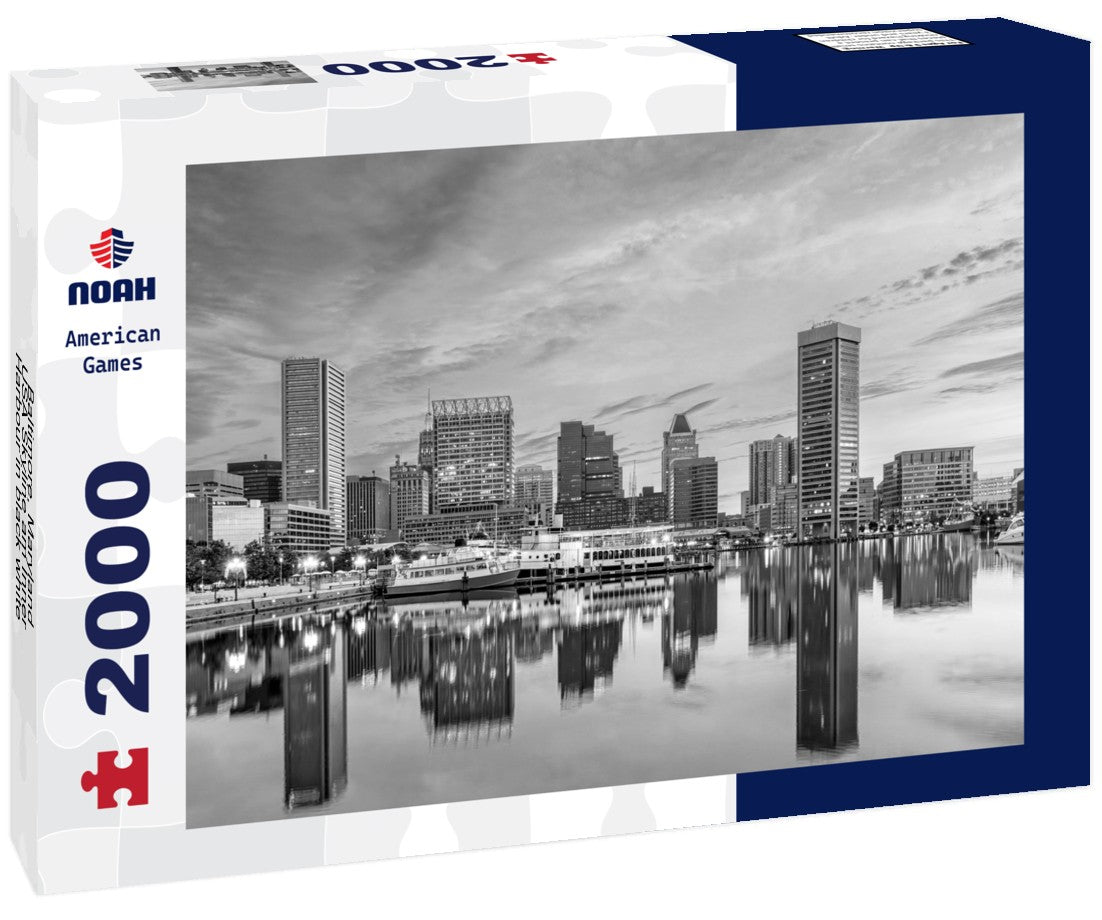 Baltimore, Maryland, USA Skyline am Inner Harbour 2000pc PuzzleBlack and White