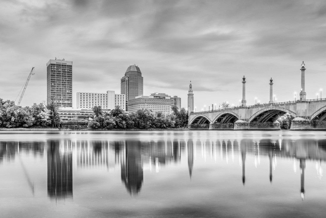 Springfield, Massachusetts, USA downtown skyline 2000pc PuzzleBlack and White