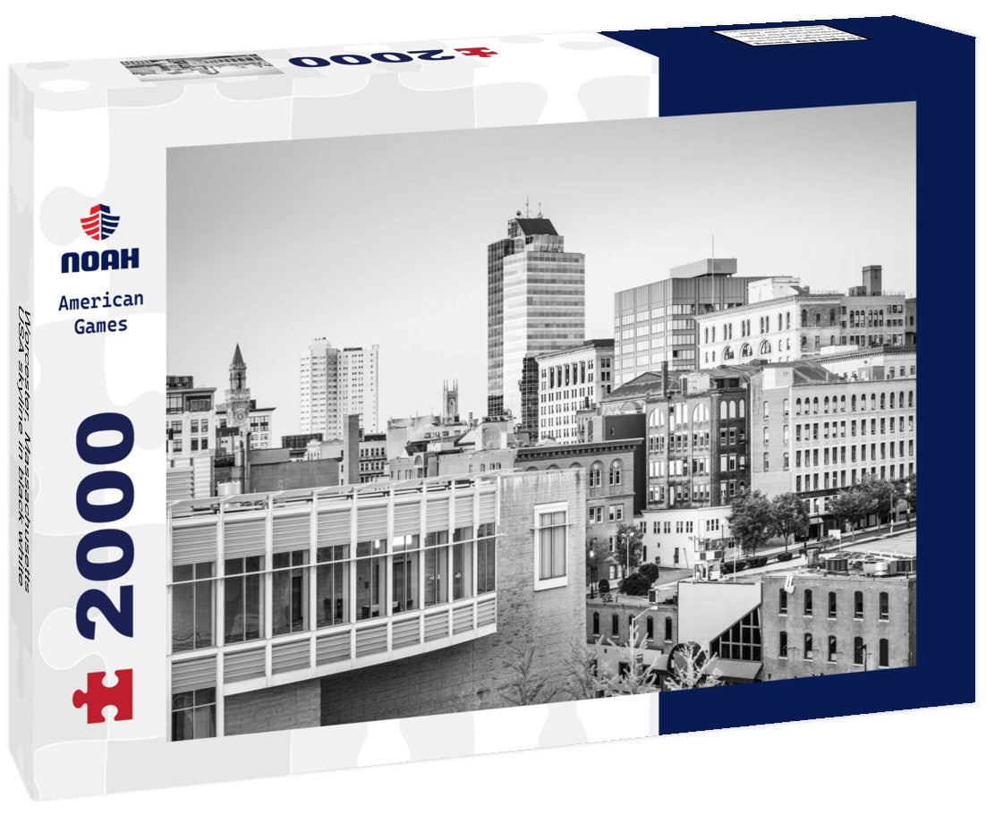Worcester, Massachusetts, USA skyline 2000pc PuzzleBlack and White