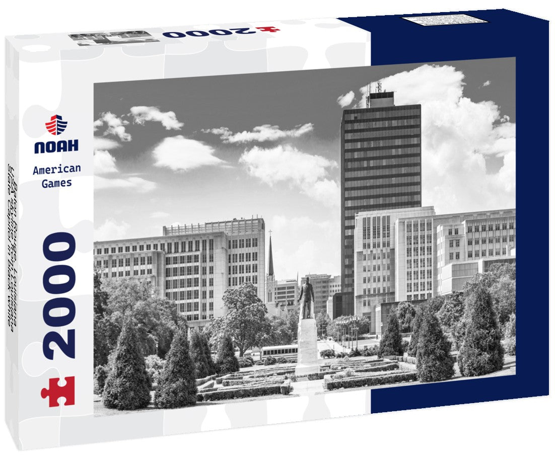 Baton Rouge, Louisiana, USA skyline from Louisiana State Capitol 2000pc PuzzleBlack and White