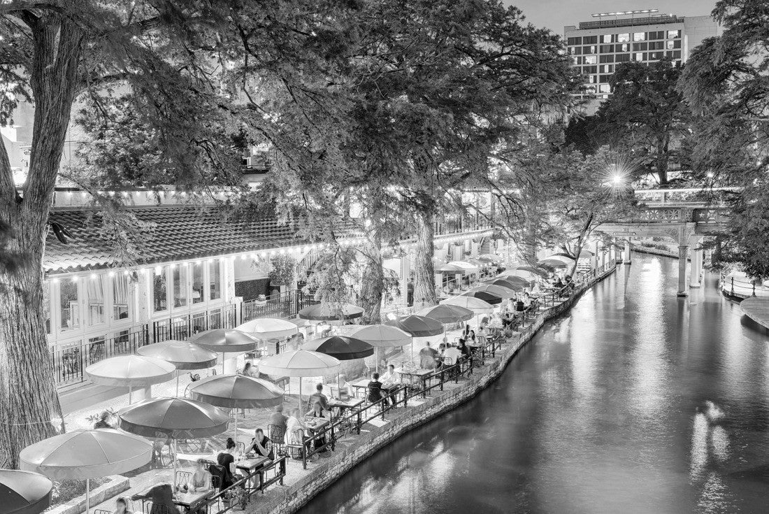 San Antonio, Texas, USA City on the river Walk 2000pc PuzzleBlack and White