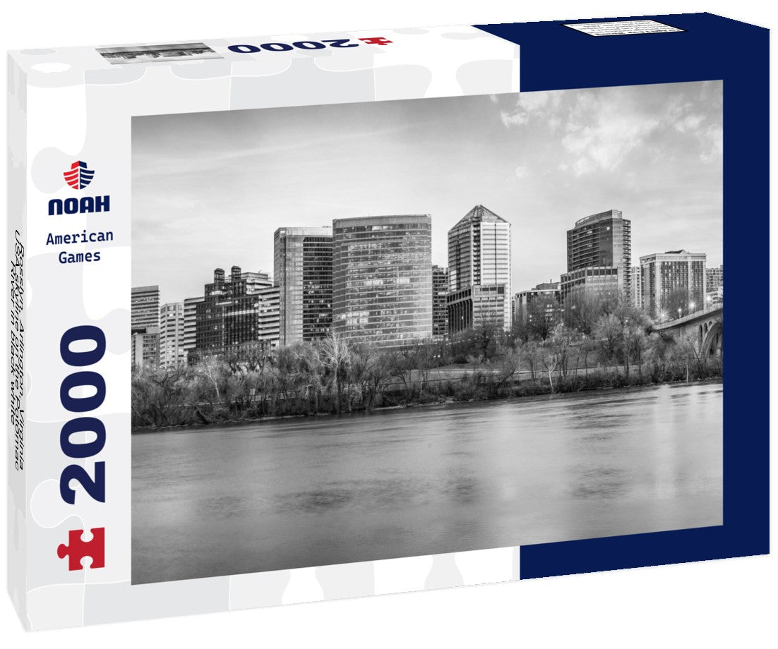 Rosslyn, Arlington, Virginia, USA skyline on the Potomac River 2000pc PuzzleBlack and White