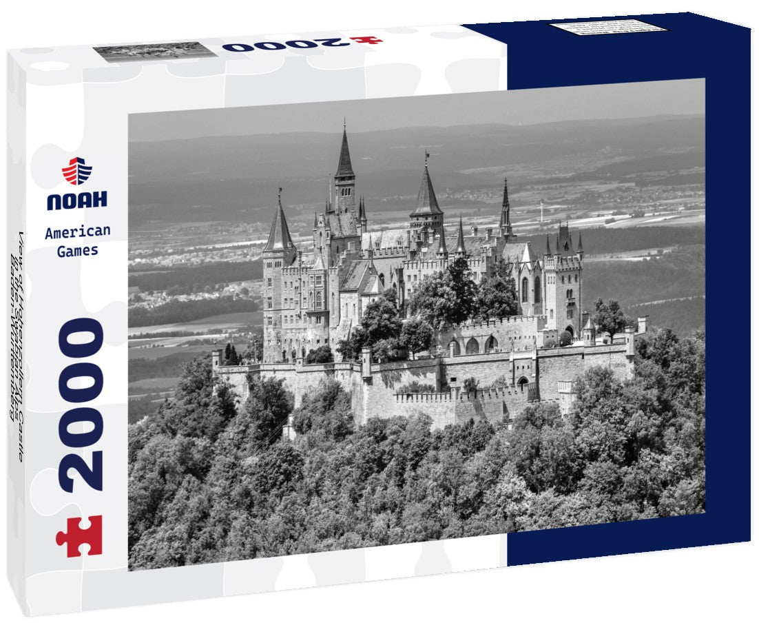 Hohenzollern Castle in the Swabian Alps - Baden-Wurttemberg, Germany 2000pc PuzzleBlack and White