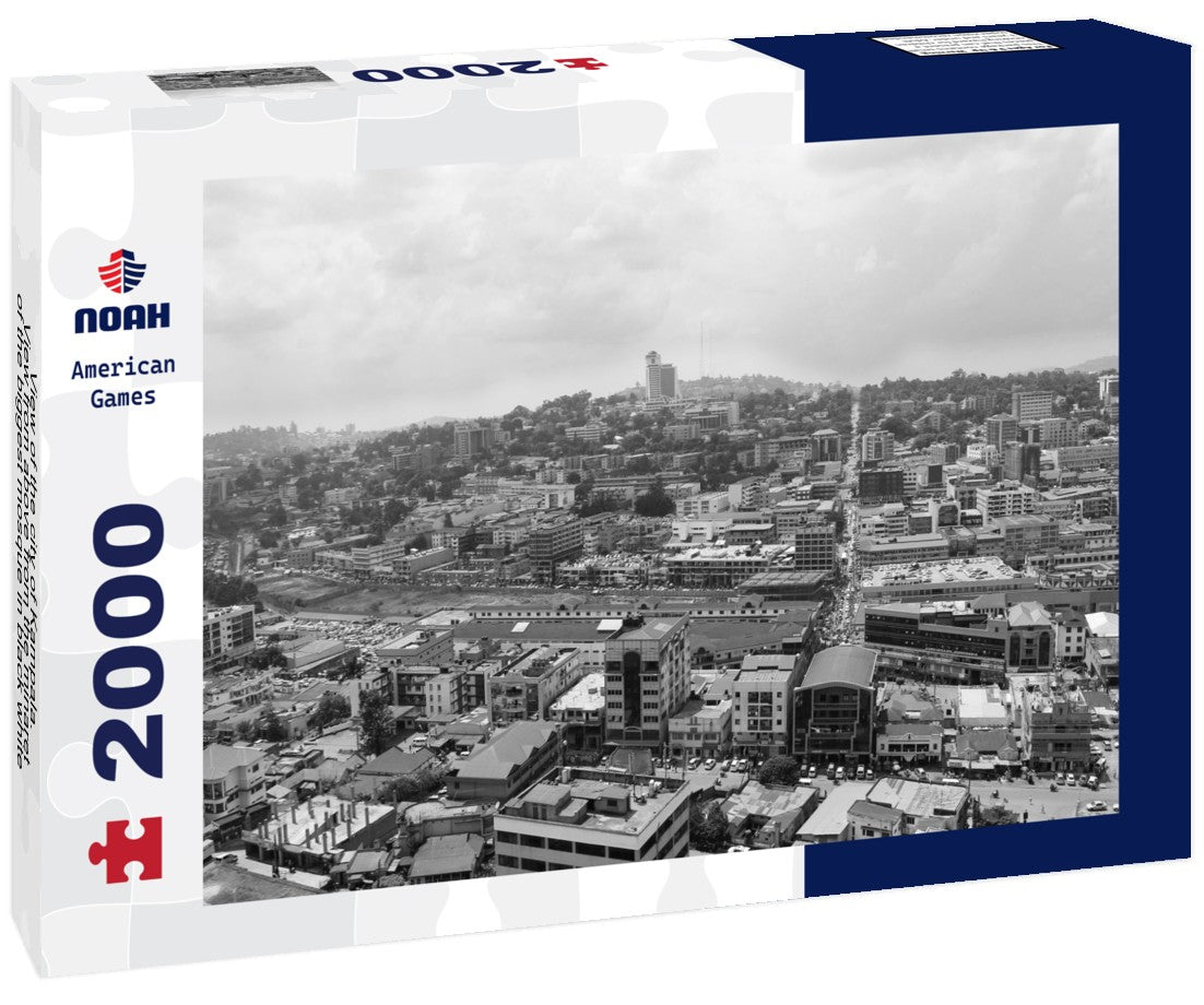 the city of Kampala. View from above from the minaret of the biggest mosque 2000pc PuzzleBlack and White