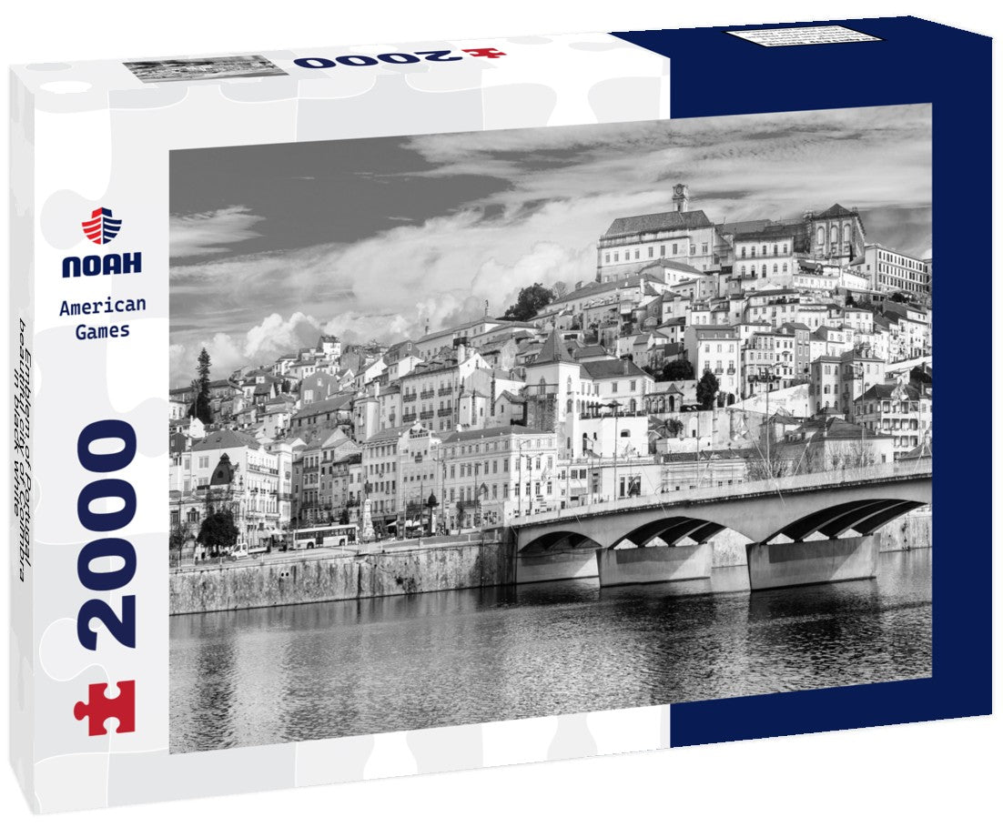 Emblem of Portugal - beautiful city of Coimbra 2000pc PuzzleBlack and White