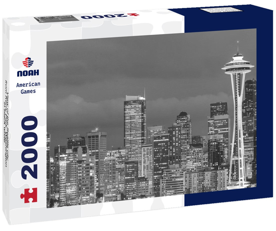 the Seattle city from Kerry Park, Washington 2000pc PuzzleBlack and White