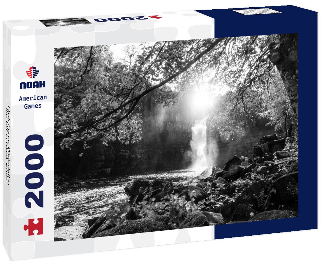 Noah Jigsaw Puzzle High Force Waterfall in the UK in black white 2000 pieces