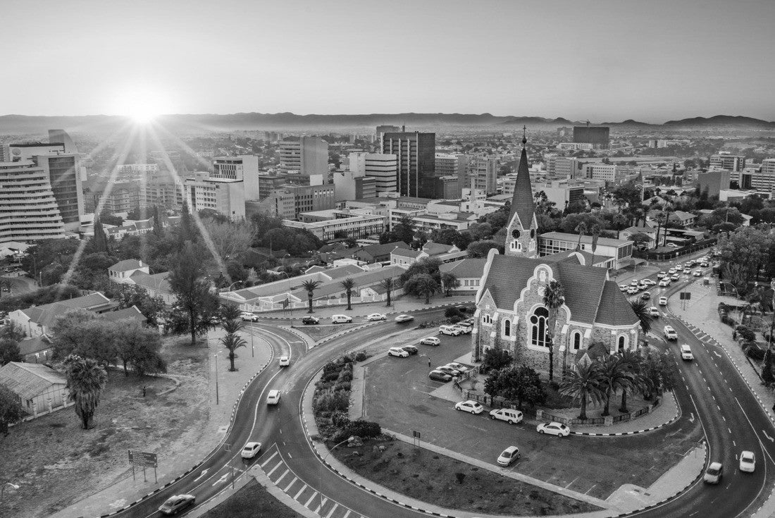 Namibia's Capital at Sunset - Windhoek, Namibia 2000pc PuzzleBlack and White