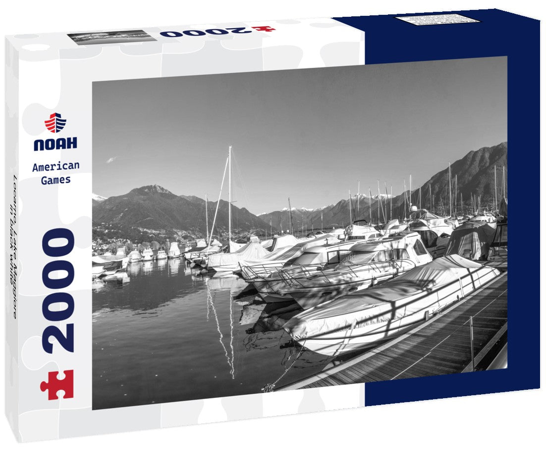 Noah Jigsaw Puzzle Locarno, Lake Maggiore in black white 2000 pieces
