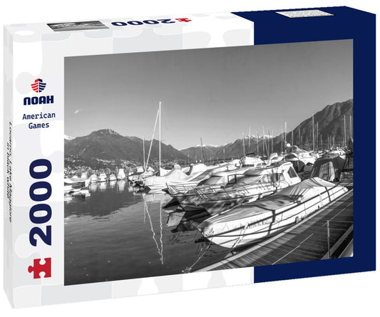 Noah Jigsaw Puzzle Locarno, Lake Maggiore in black white 2000 pieces