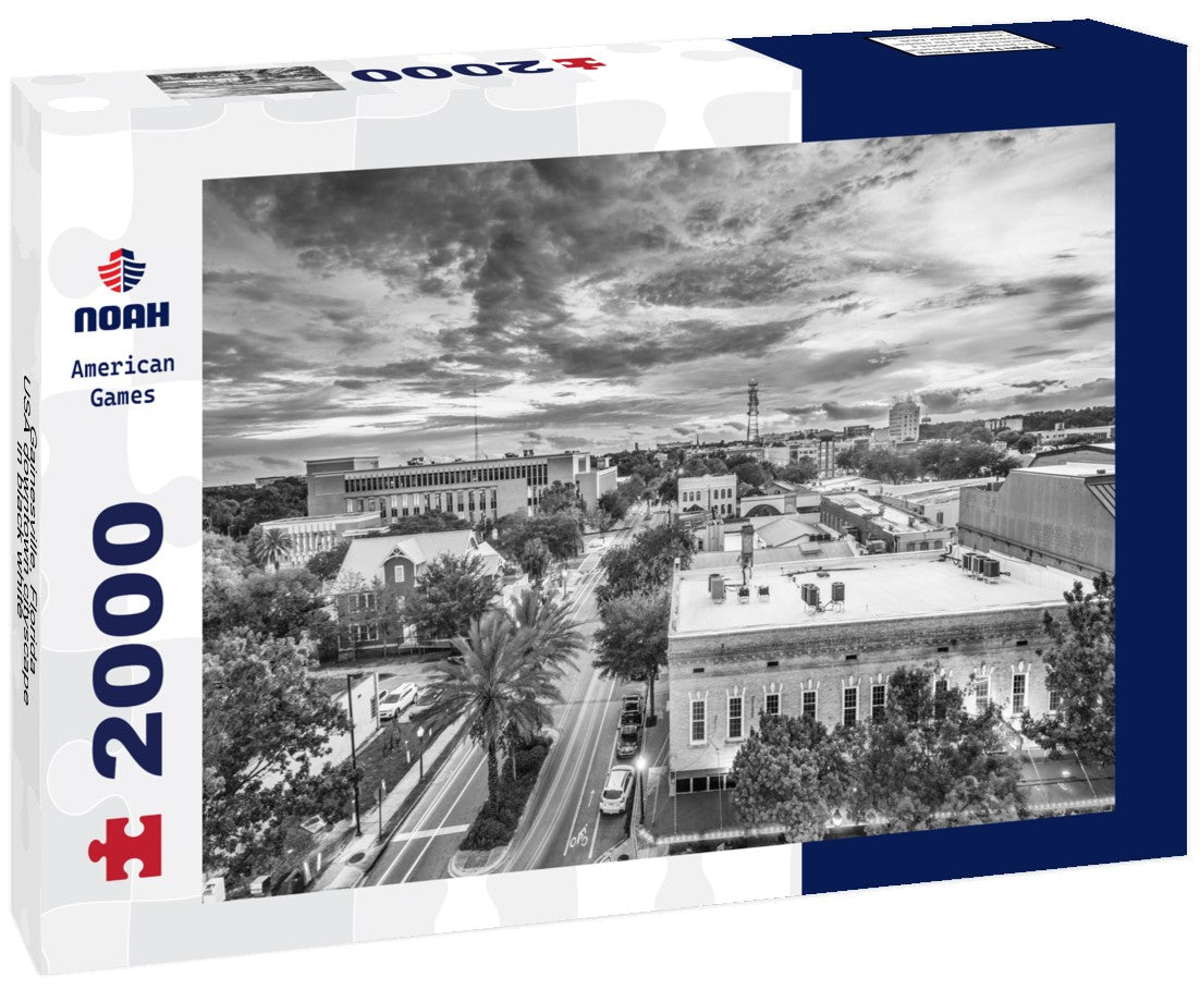 Gainesville, Florida, USA downtown cityscape 2000pc PuzzleBlack and White